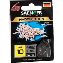 Su00e4nger Angelhaken<Sänger Zielfisch-Haken, gebunden (Madenhaken R-25)