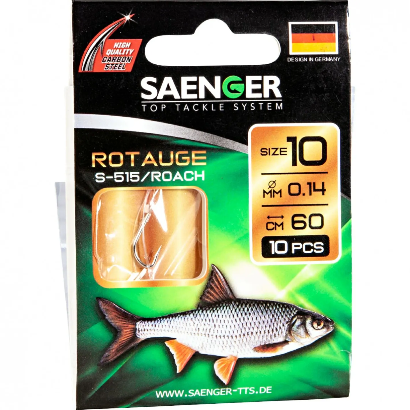 Su00e4nger Angelhaken|Friedfischangeln-Zubehör<Sänger Zielfisch-Haken, gebunden (Rotauge S-515)