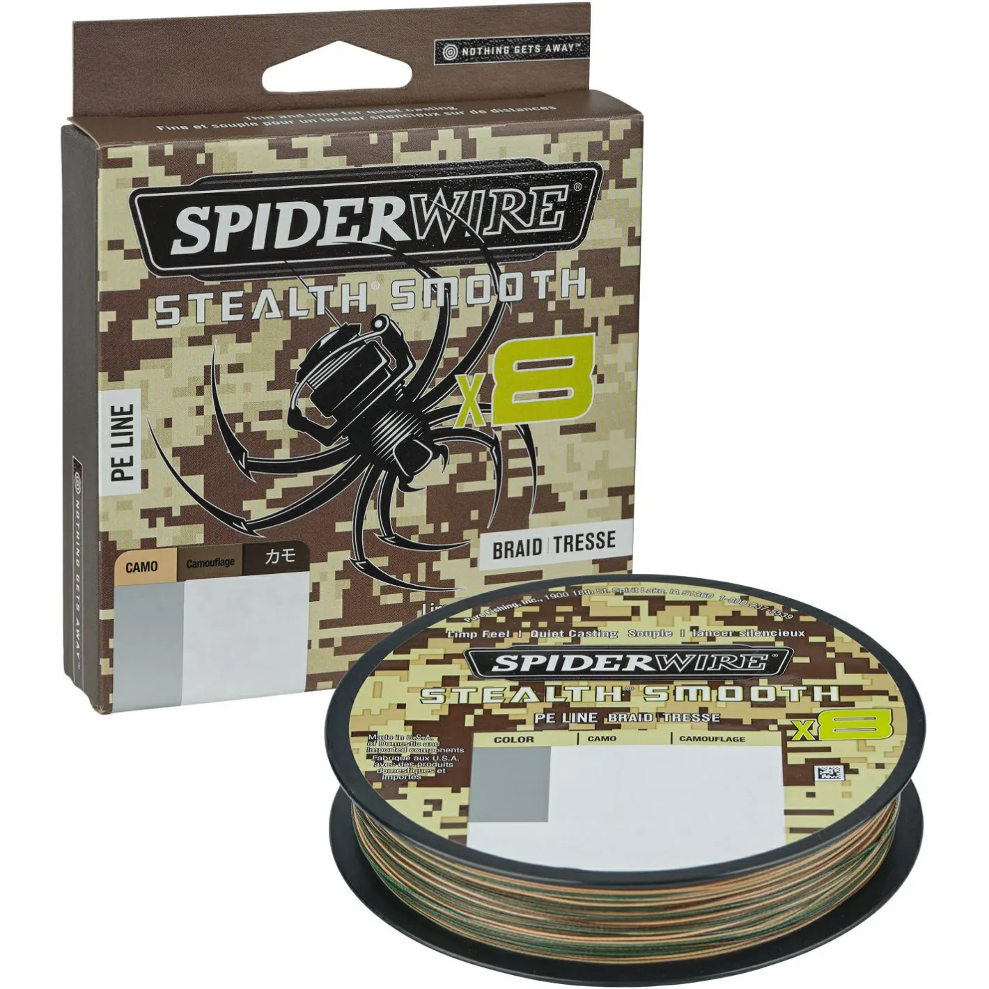 Spiderwire Raubfischschnüre|Raubfischschnüre<Angelschnur Stealth Smooth 8 (Camo)