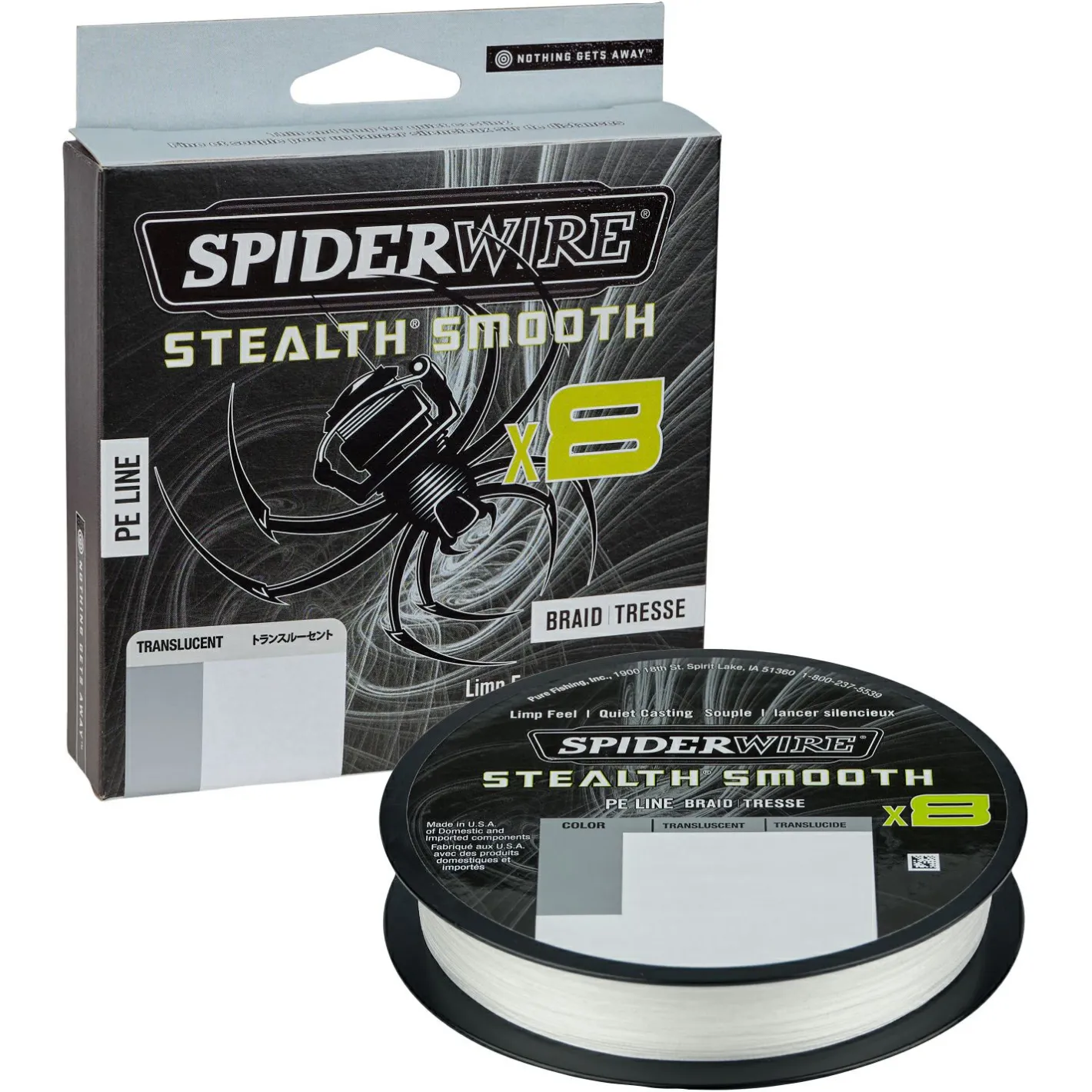 Spiderwire Raubfischschnüre|Raubfischschnüre<Angelschnur Stealth Smooth 8 (Translucent)