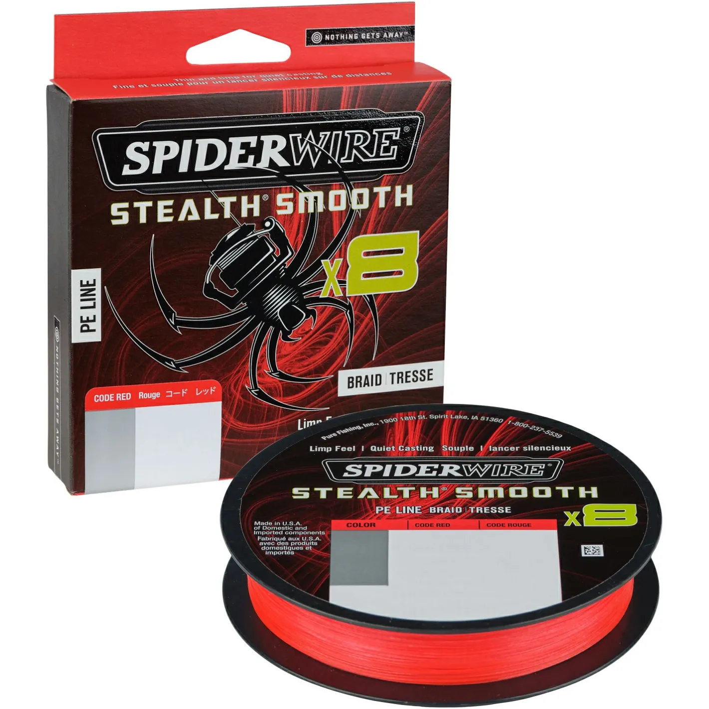 Spiderwire Geflochtene Schnüre<Angelschnur Stealth Smooth 8 (Red)