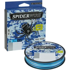 Hot Spiderwire Angelschnur Stealth Smooth 8 (Blue Camo, 150 m)