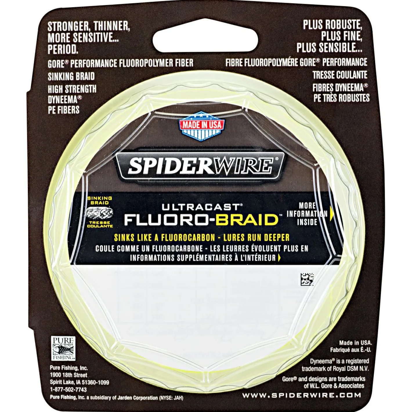 Online Spiderwire Angelschnur Ultracast Fluorobraid (Yellow, 110 m)