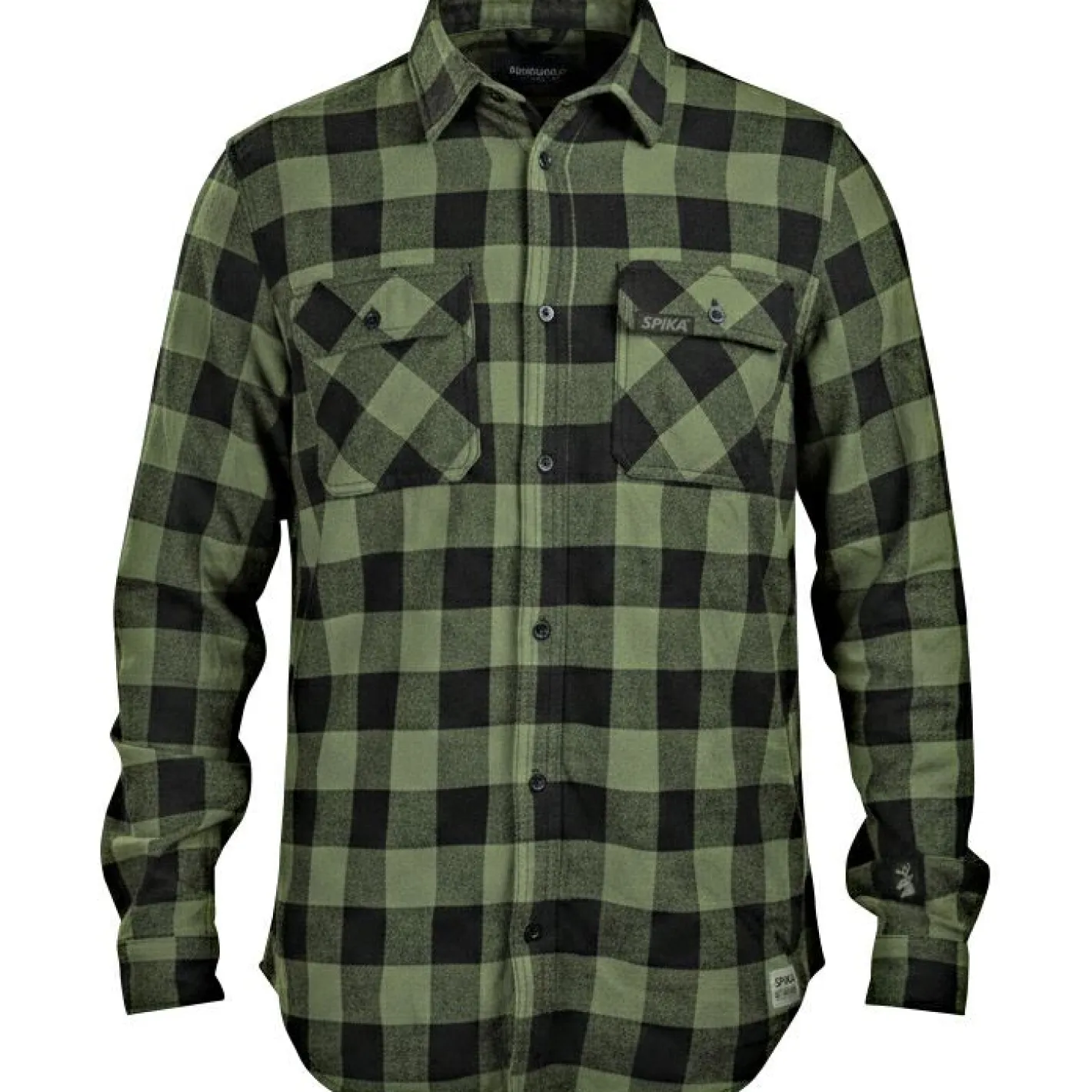 Best Spika Flannel Check Shirt Herren (Moss Green)