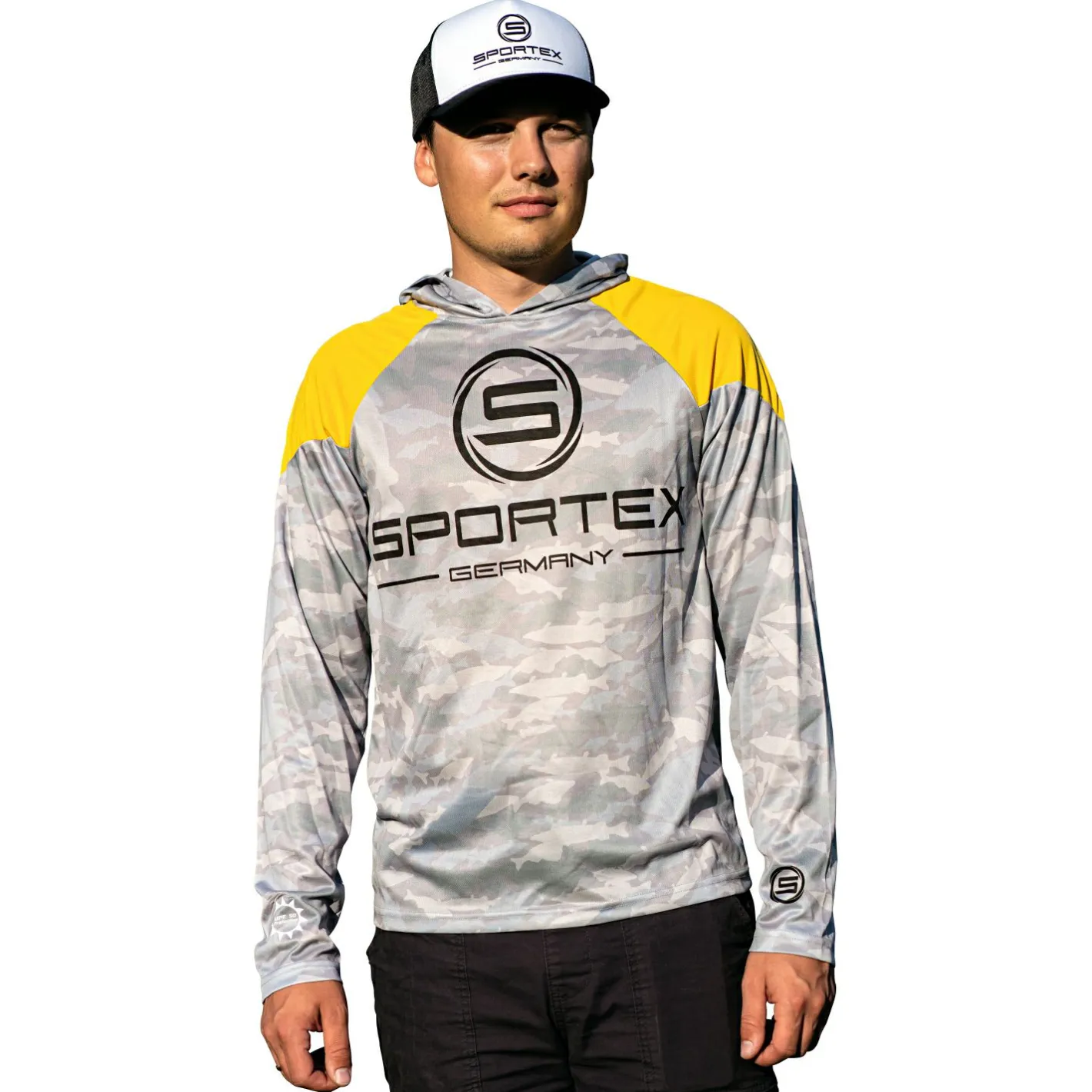 Hot Sportex UPF-50 Shirt Herren (Yellow/Grey)