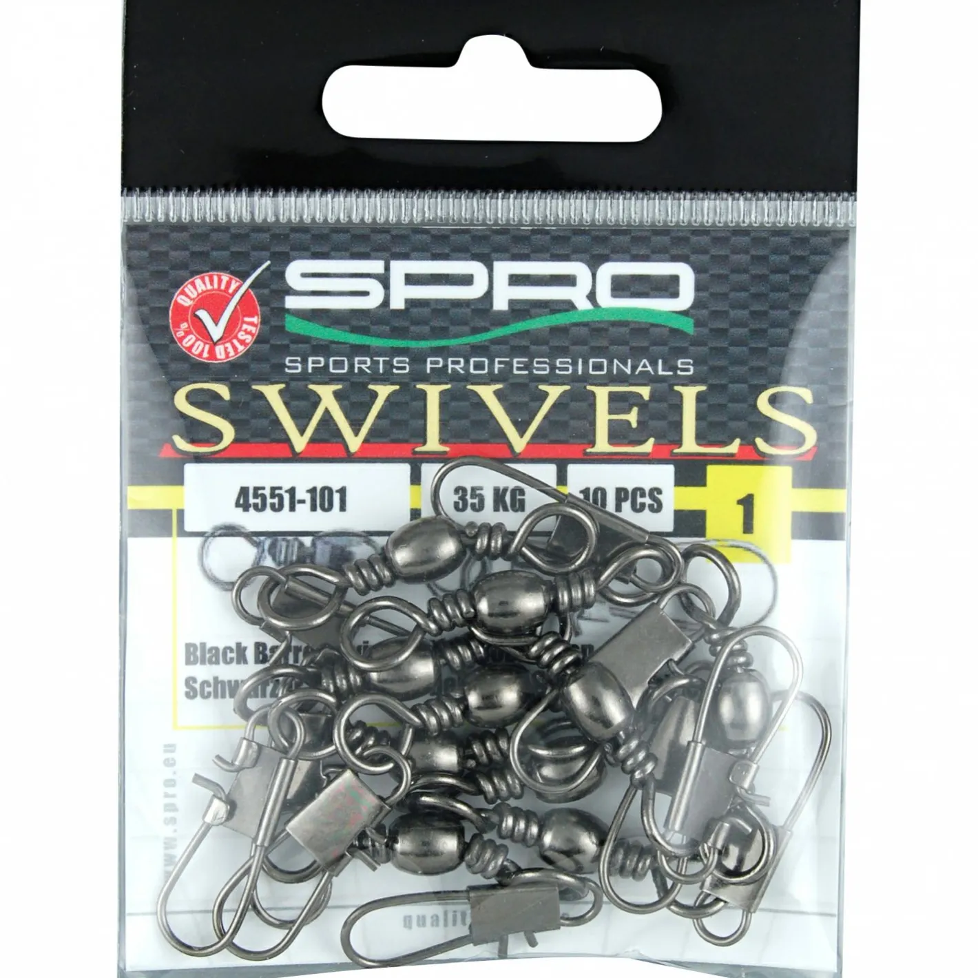 Spro Angelwirbel & Snaps<Barrel Swivel mit Interlock Snap
