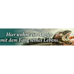 Angel-Dekoration<Strassenschild (Hier wohnt ein Angler...)