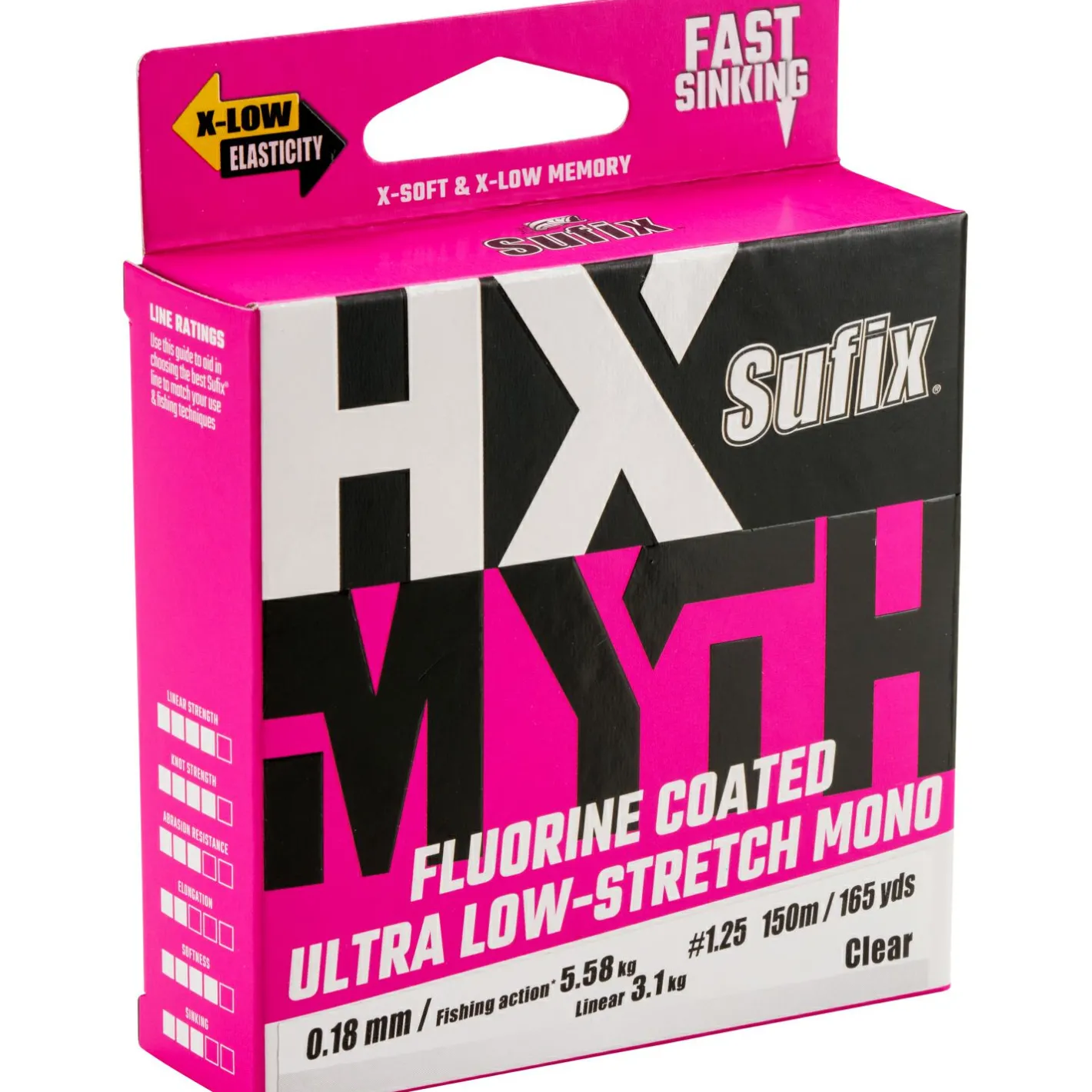 Sufix Monofile Schnüre<HX-MYTH (150 m, clear)
