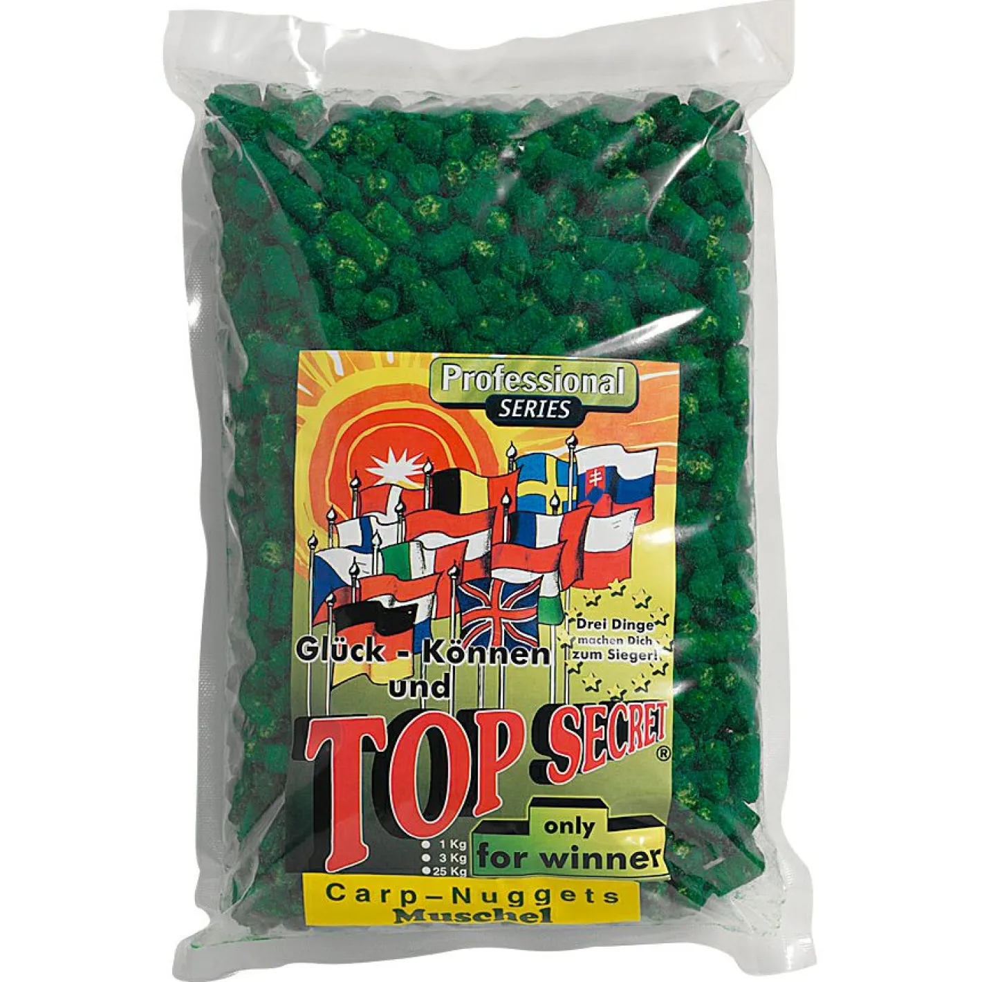 Top Secret Karpfenfutter|Karpfenfutter·Partikelköder & Angel-Pellets<Partiköder Carp Nuggets (Muschel)