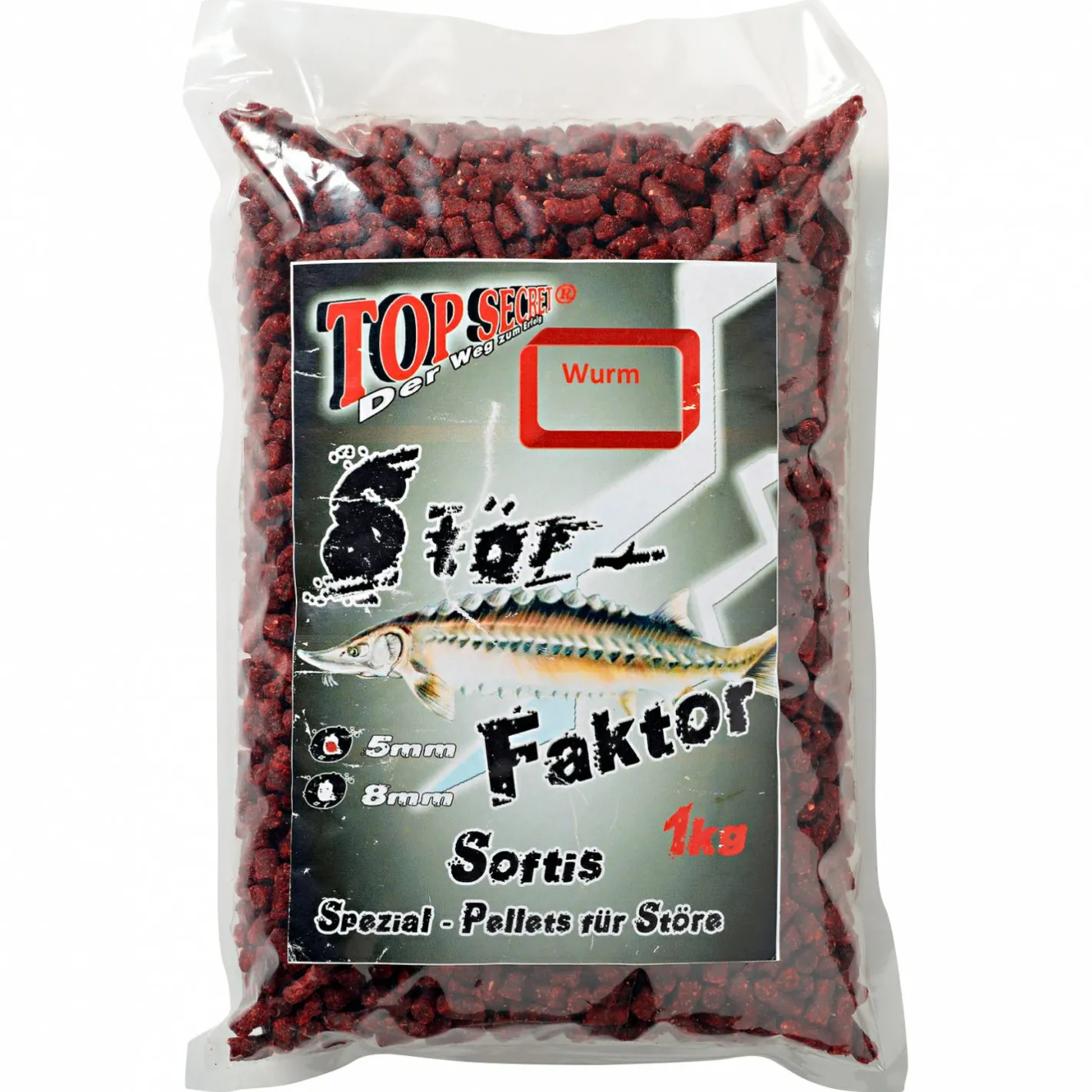 Sale Top Secret Raubfischpellets Stör Faktor (Wurm)
