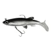 Trendex Gummiköder ·Fertig Montierte Gummifische|Raubfischangeln Kunstköder<Rigged Shad Minnow (Schwarz/Silber)