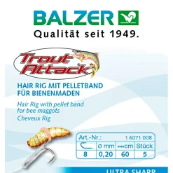 Trout Attack Angelhaken|Forellenangeln-Zubehör<Angelhaken Bienenmaden Hair Rigs