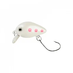 Trout Attack Wobbler|Forellen-Kunstköder<Crankbait Trout Crank (Weiß-Pinke Punkte)