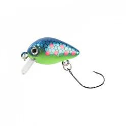 Trout Attack Wobbler|Forellen-Kunstköder<Crankbait Trout Crank (Blau-Pinke Punkte)