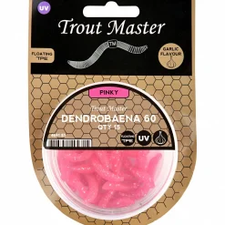 TroutMaster Gummiköder ·Gummimaden & Gummiwürmer|Raubfischangeln Kunstköder<Dendrobaena 80 (pinky)