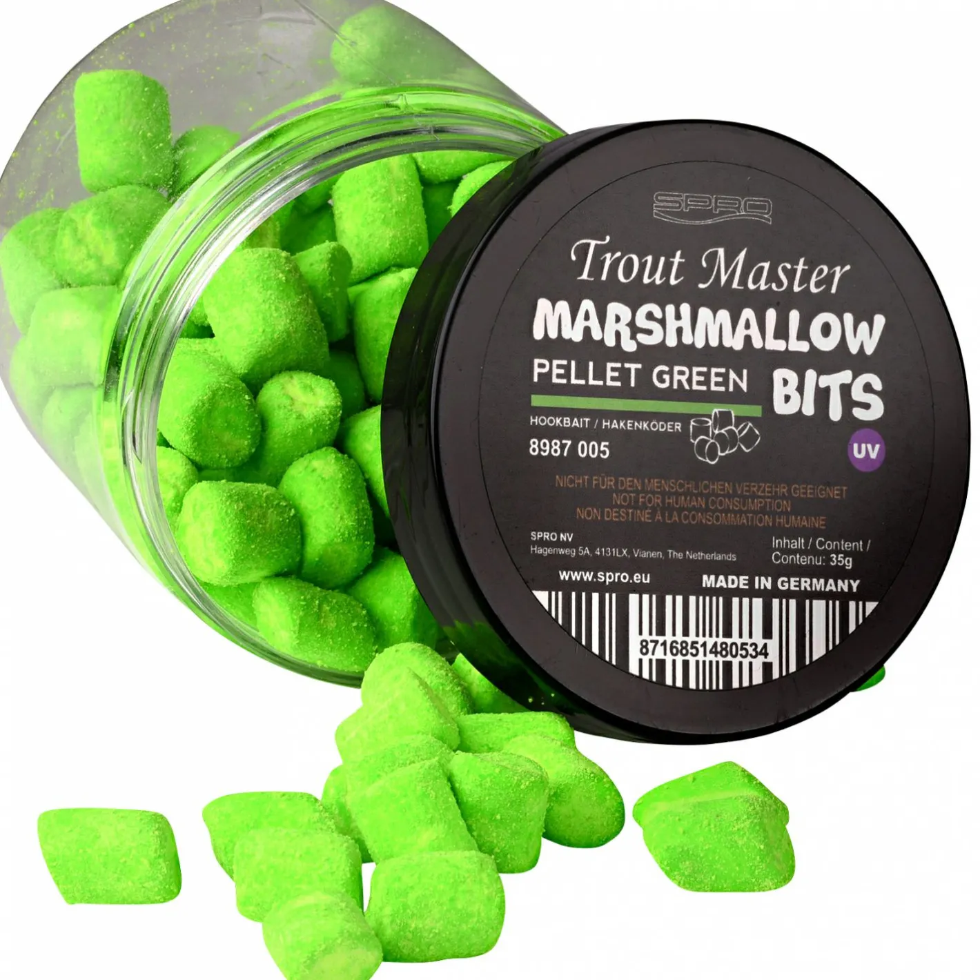 Clearance TroutMaster Marshmallow Bits (Green Pellet)