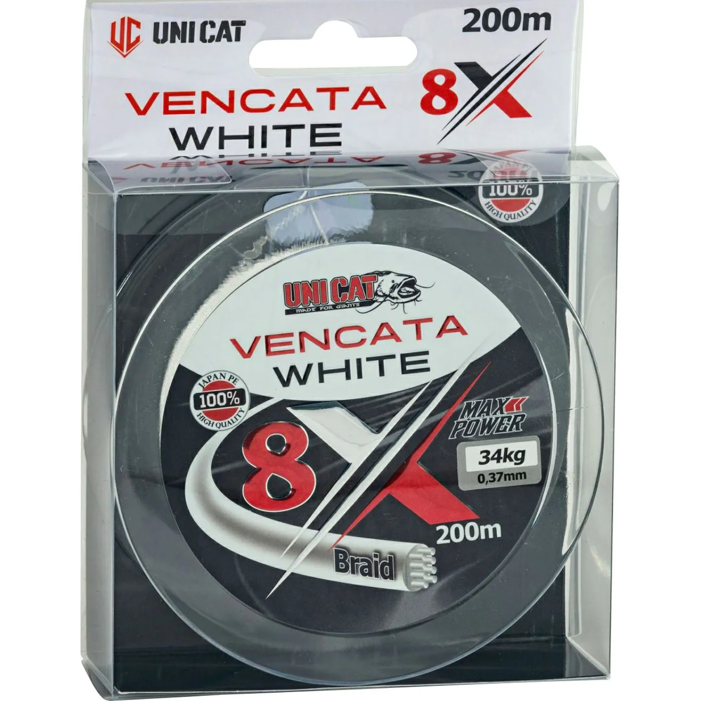 Uni Cat Wallerschnüre|Wallerschnüre<8x Vencata White (200 m)