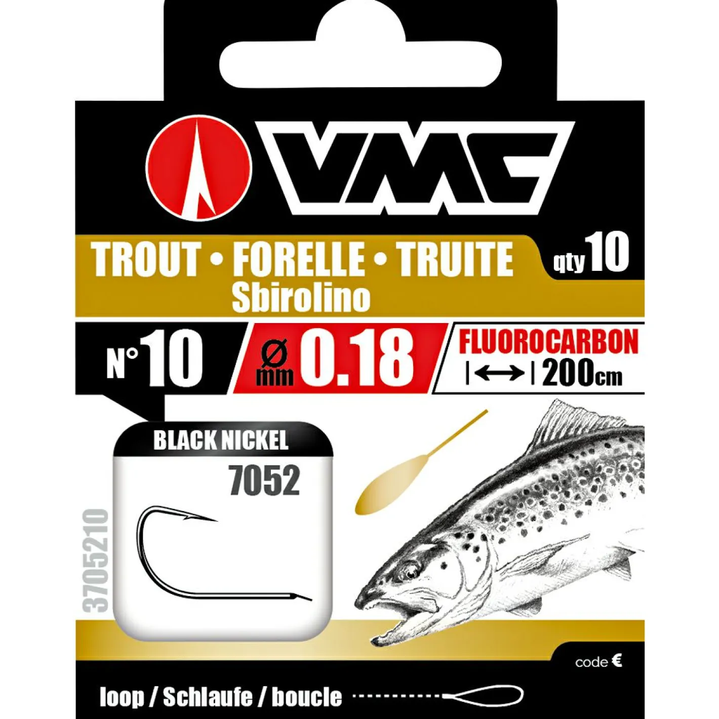 VMC Angelhaken|Forellenangeln-Zubehör<Forellenhaken Trout Sbirolino