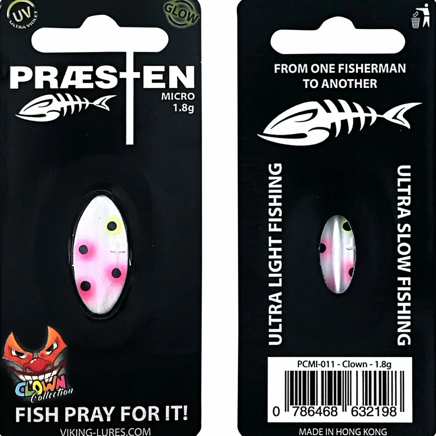 Westin Forellenangeln-Zubehör|Trout Spoons<Inlineköder Præsten Mikro (Clown)