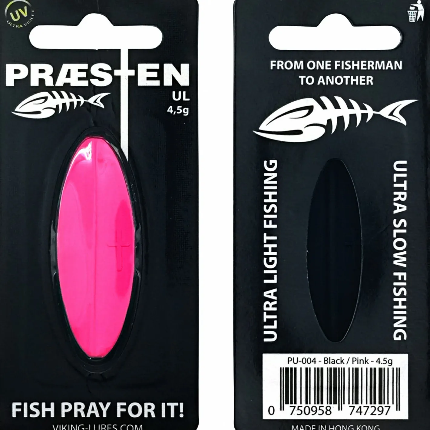 Westin Forellenangeln-Zubehör|Trout Spoons<Inlineköder Præsten UL (Black/Pink)