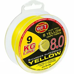 WFT Geflochtene Schnüre<Angelschnur KG 8.0 8-Carrier Super Braid (gelb, 600 m)