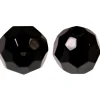 Clearance Zeck Faceted Glass Beads (schwarz)